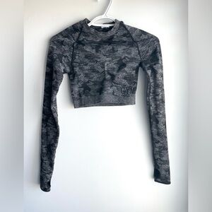 Gymshark Camo Cropped Long-sleeve